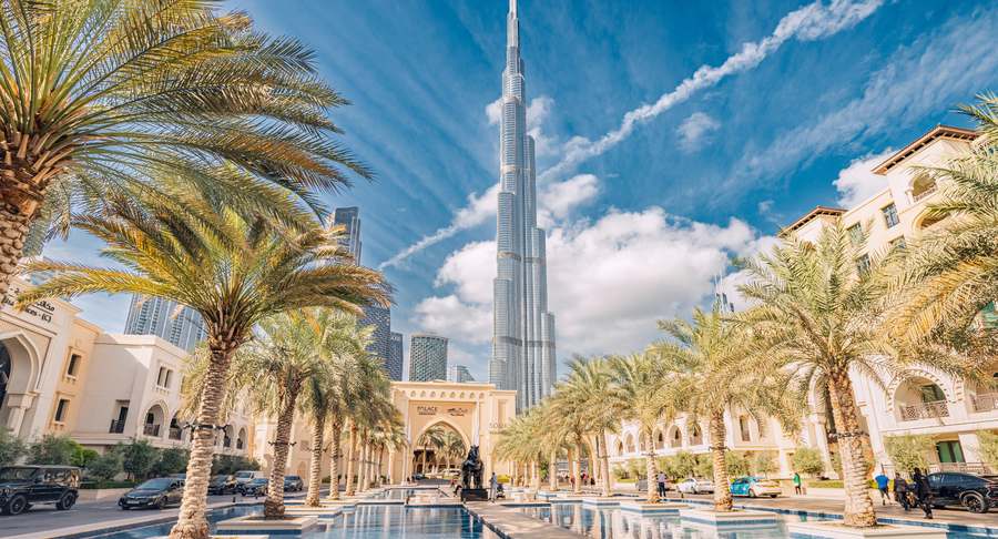 Dubai skyline and Burj Khalifa