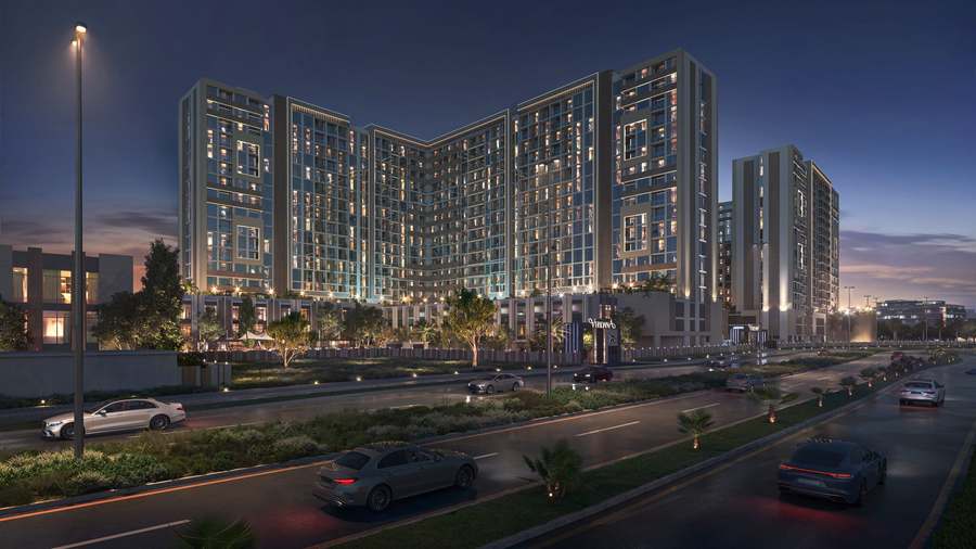 Verdana residential tower at dusk
